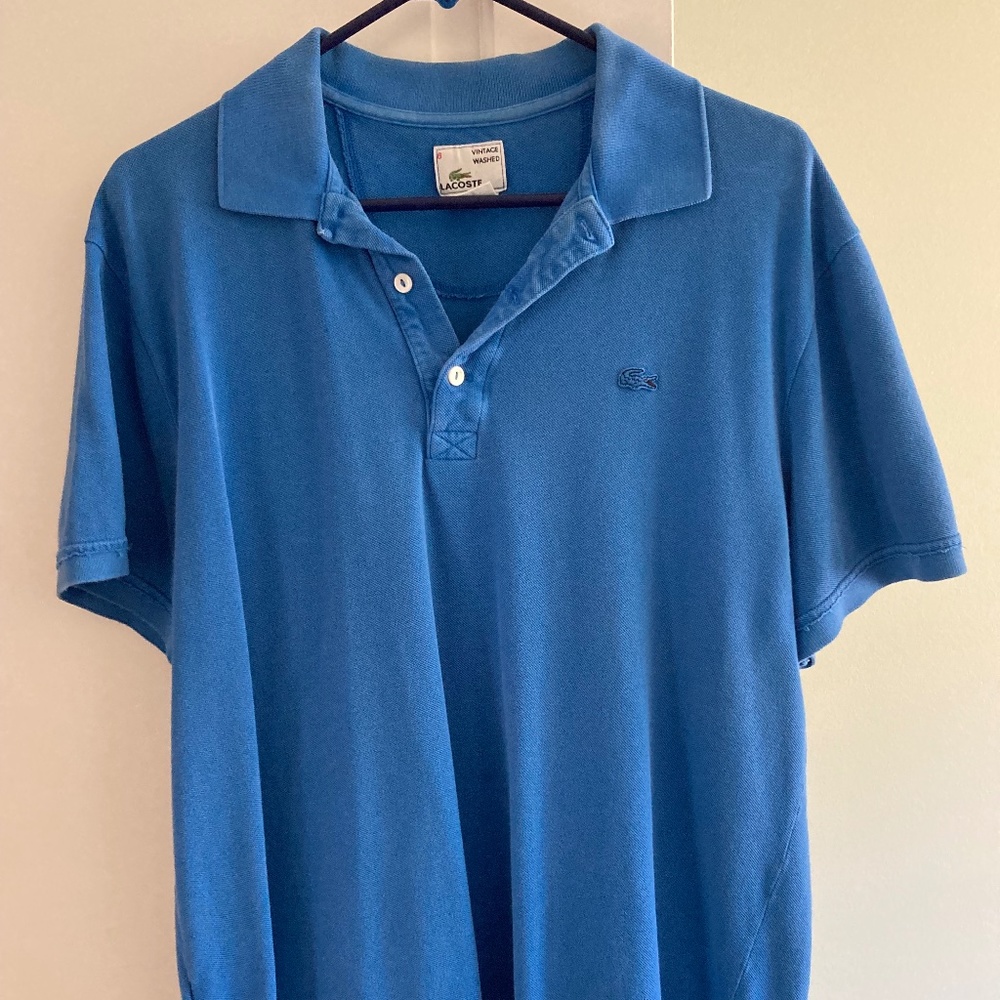 Lacoste vintage washed - Men's size 6 - 3 button polo
